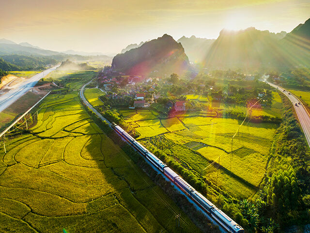 This view is why solo train travel in Vietnam is legendary